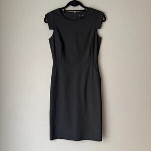 J.Crew sz S Black work career formal sheath‎ knee length Dress